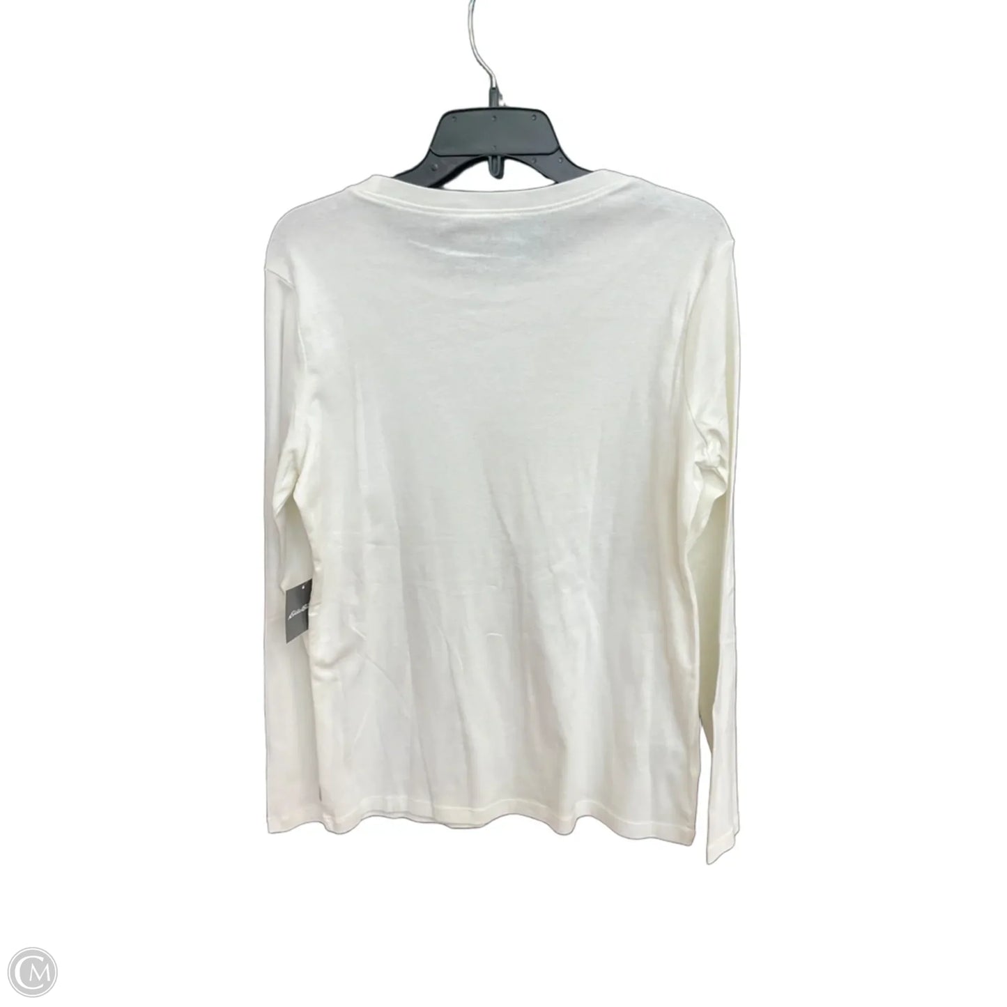 Top Long Sleeve By Eddie Bauer In White, Size: Xl