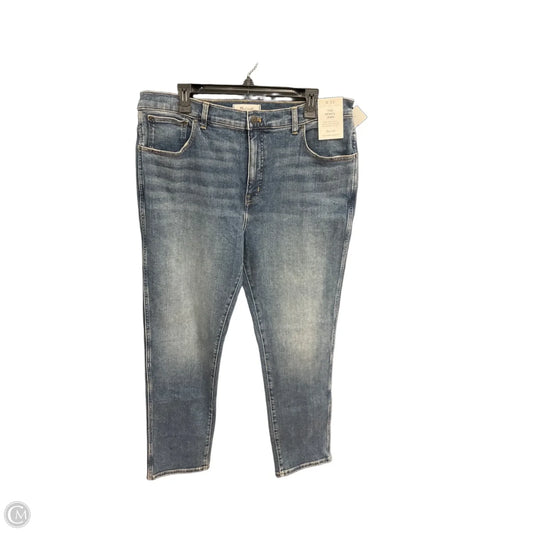 Jeans Straight By Madewell In Blue Denim, Size: 16