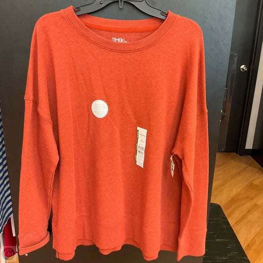 Top Long Sleeve By Time And Tru In Orange, Size: Xl