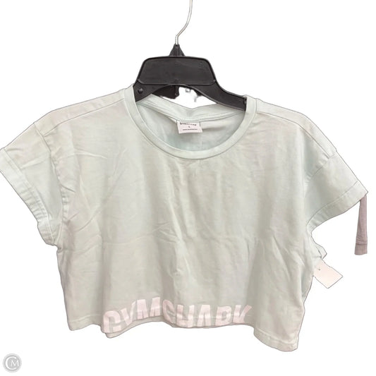 Athletic Top Short Sleeve By Gym Shark In Blue, Size: L