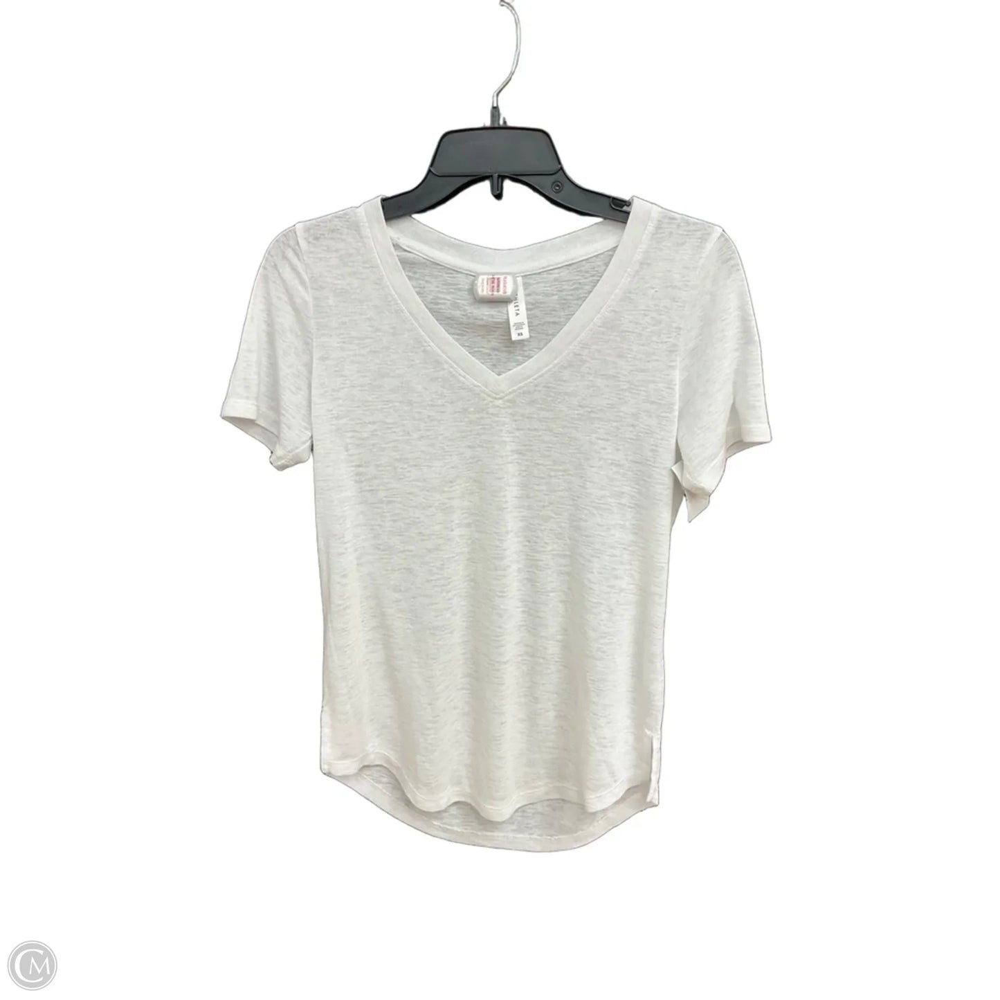 Top Short Sleeve By Athleta In White, Size: Xs