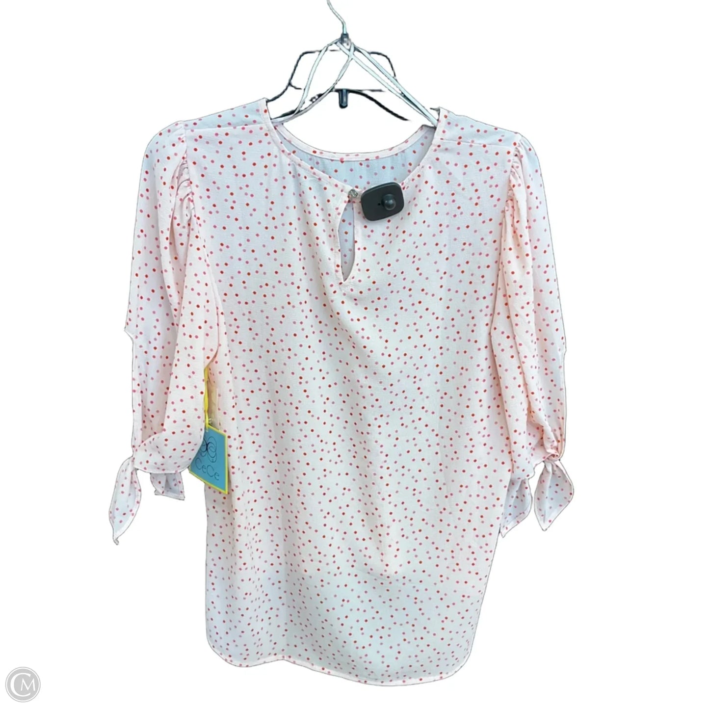 Top 3/4 Sleeve By Cece In Polkadot Pattern, Size: M