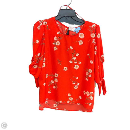 Top 3/4 Sleeve By Cece In Red, Size: M