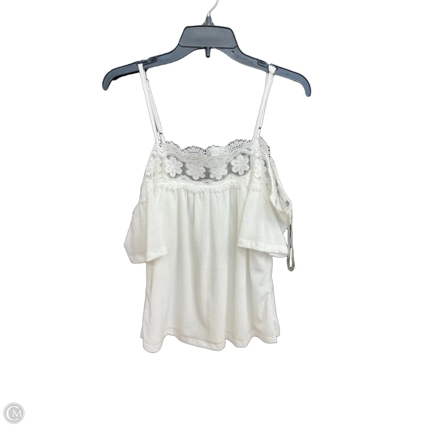Top Short Sleeve By Daytrip In White, Size: M