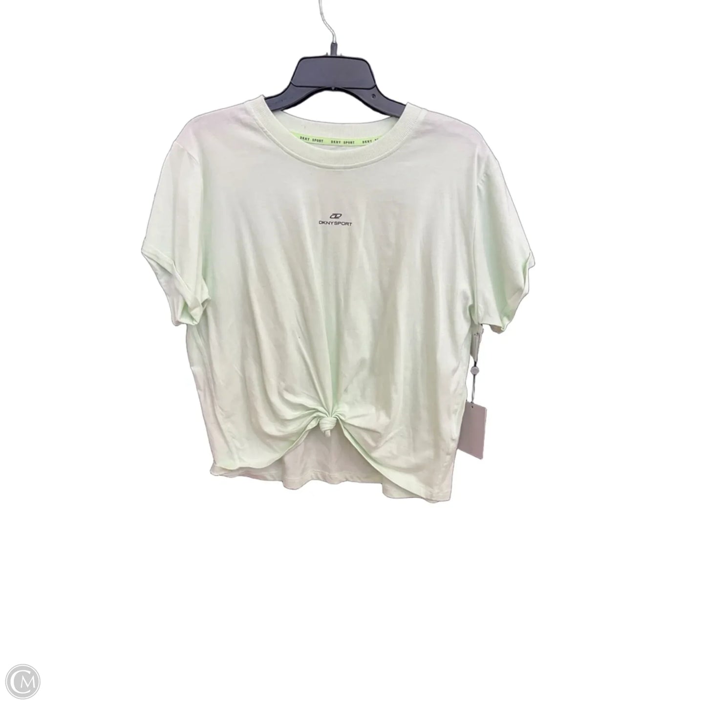Athletic Top Short Sleeve By Dkny In Green, Size: L