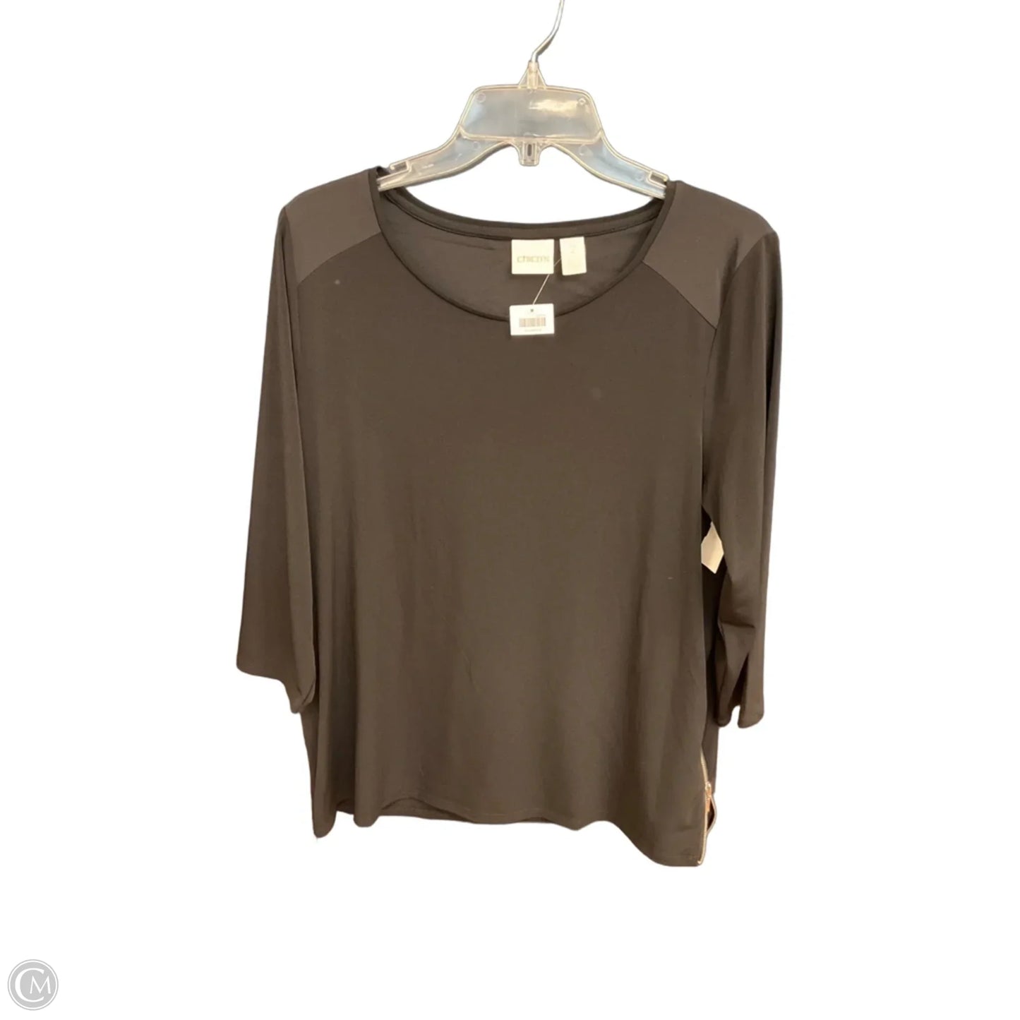 Top Long Sleeve By Chicos In Black, Size: 2x