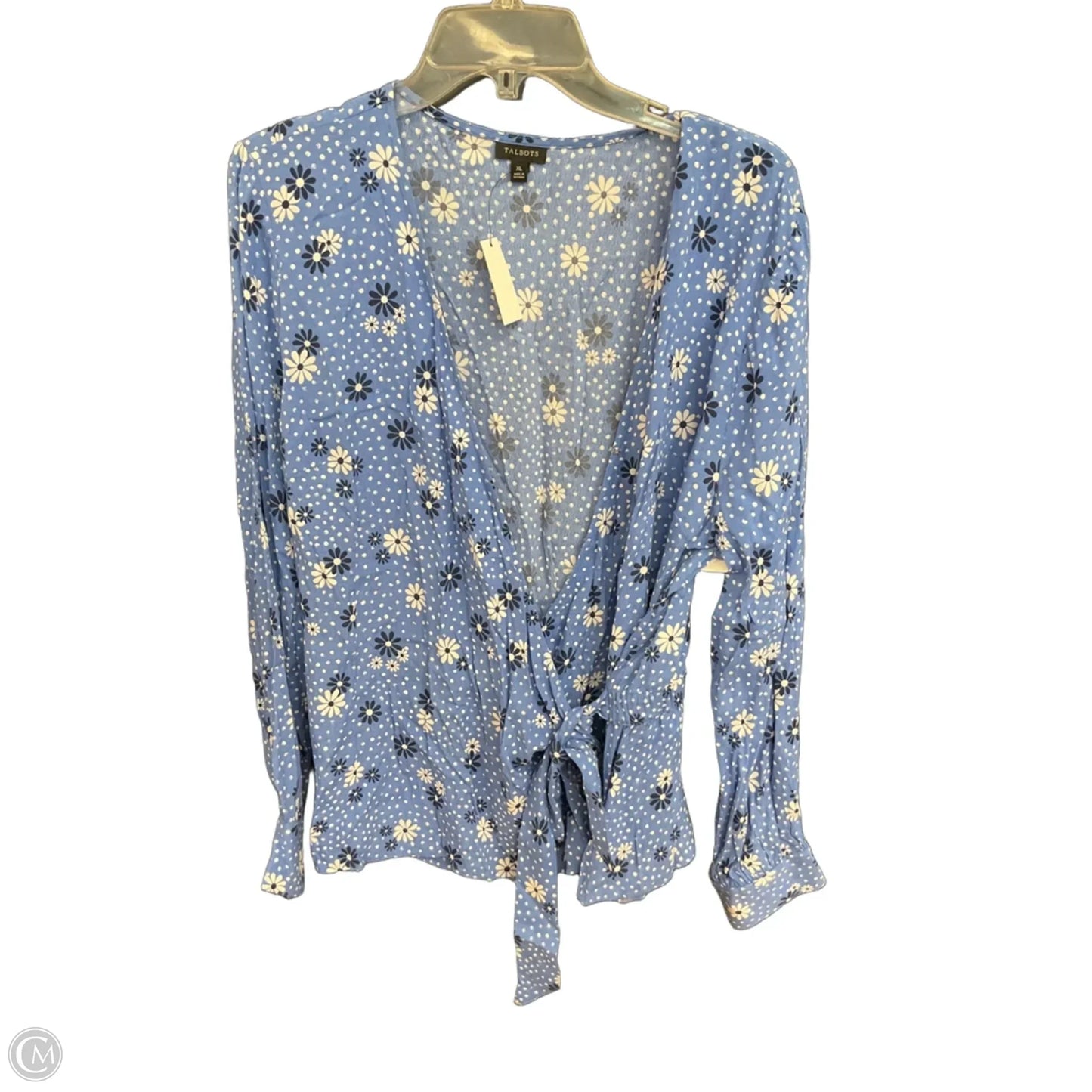 Top Long Sleeve By Talbots In Blue, Size: Xl