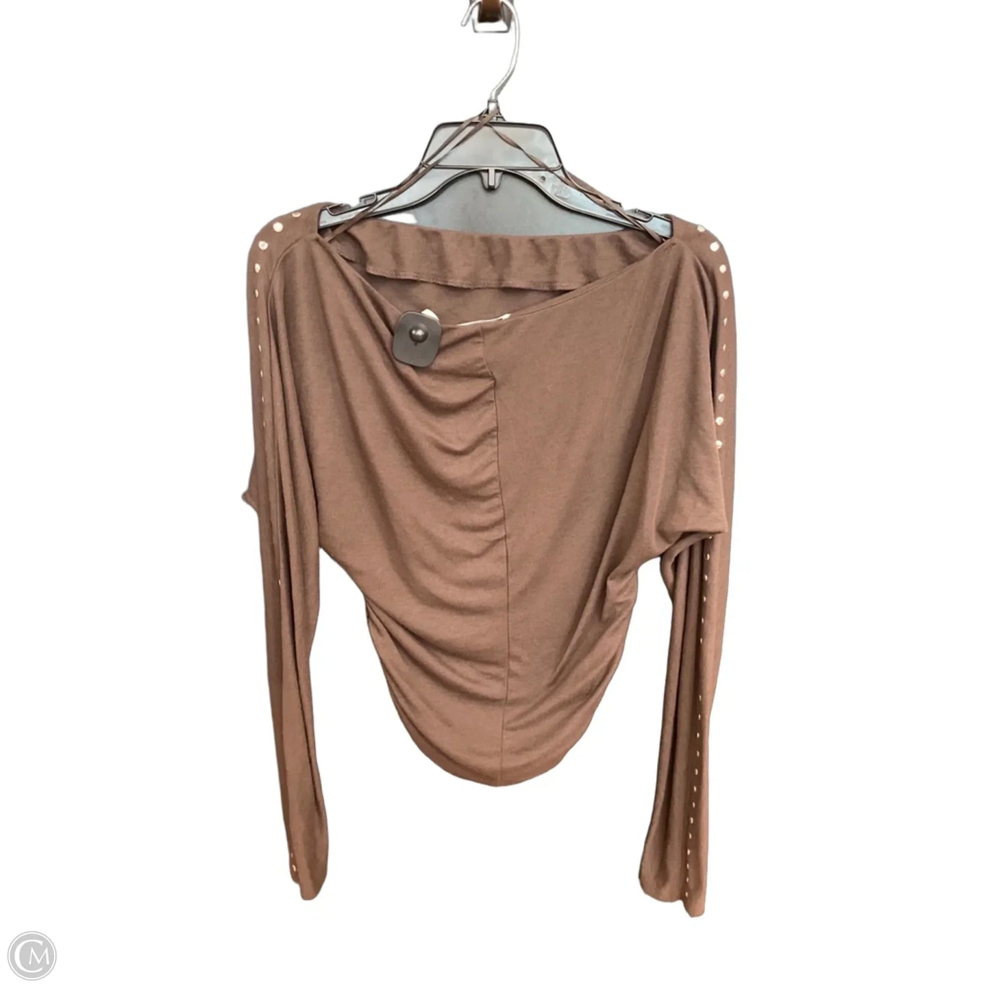 Top Long Sleeve By Zara In Brown, Size: M