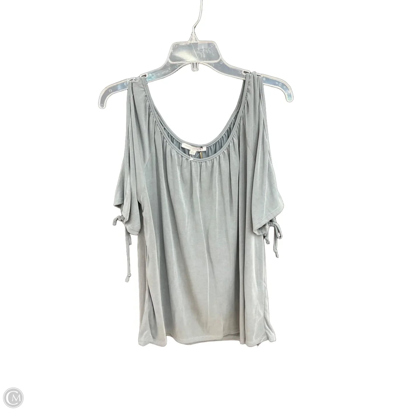 Top 3/4 Sleeve By Green Envelope In Grey, Size: L