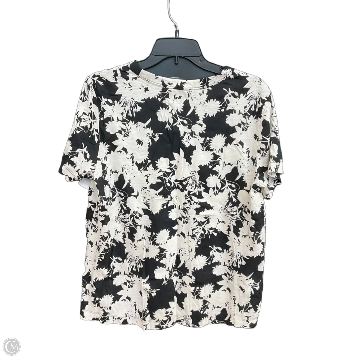 Top Short Sleeve By Loft In Black, Size: L