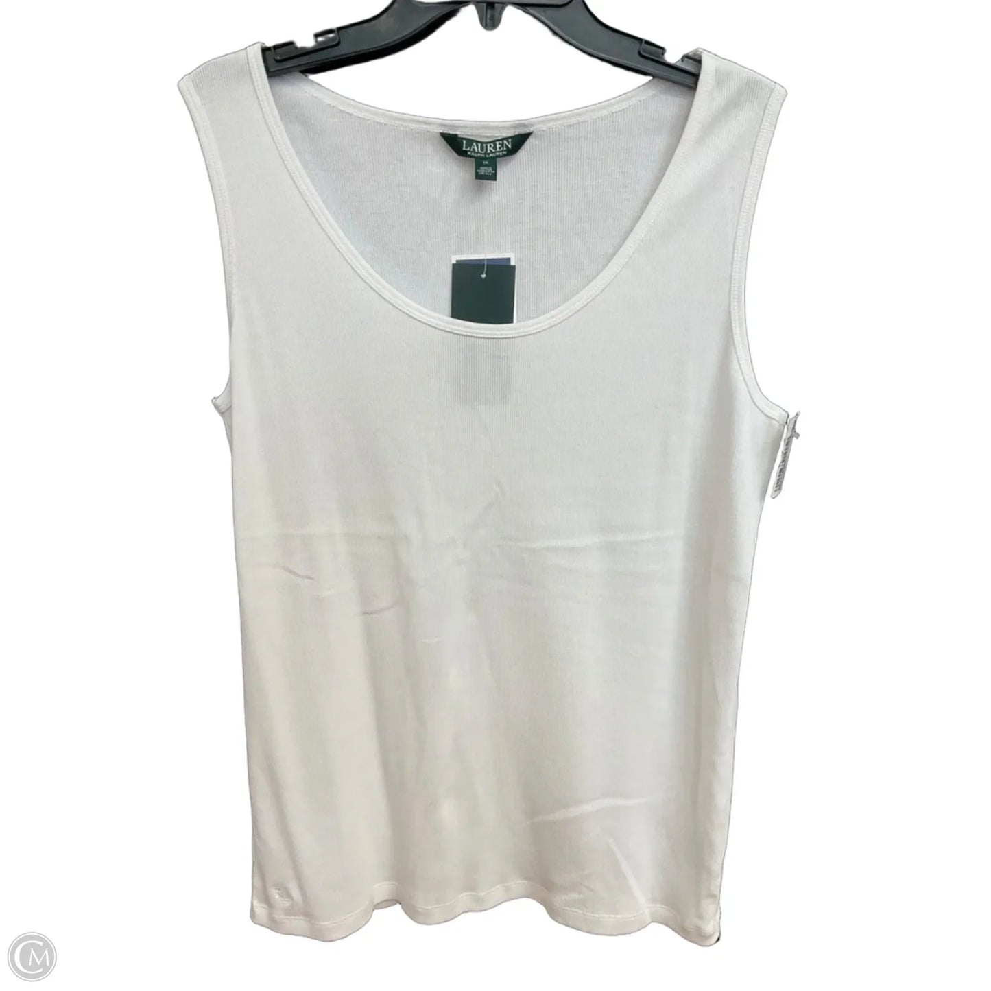 Top Sleeveless By Lauren By Ralph Lauren In White, Size: 1x