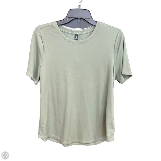 Athletic Top Short Sleeve By Skechers In Green, Size: M