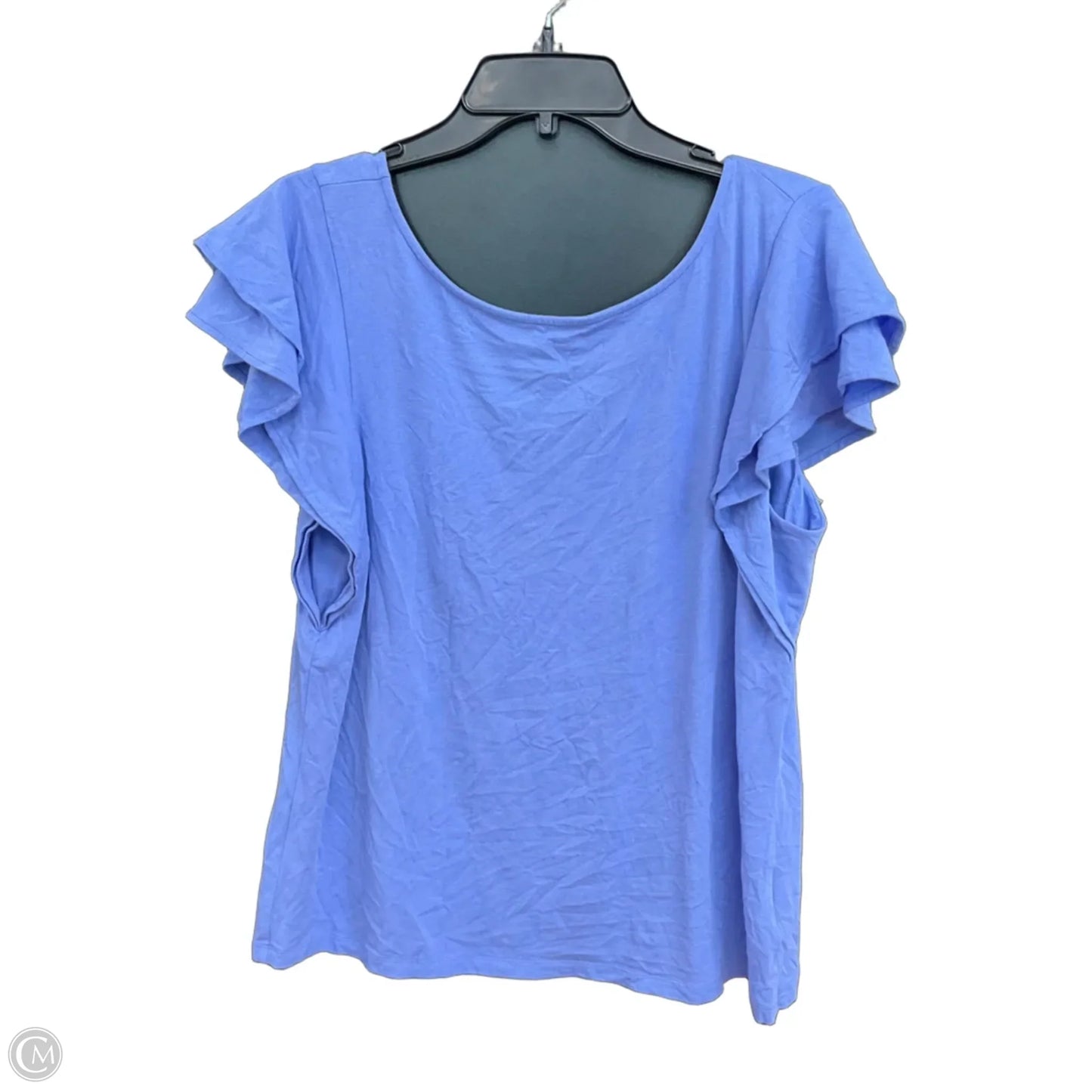 Top Short Sleeve Designer By Lilly Pulitzer In Blue, Size: L
