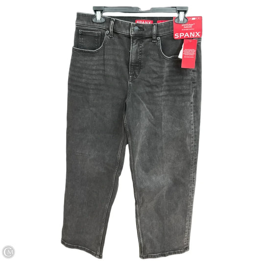 Jeans Straight By Spanx In Black, Size: 12