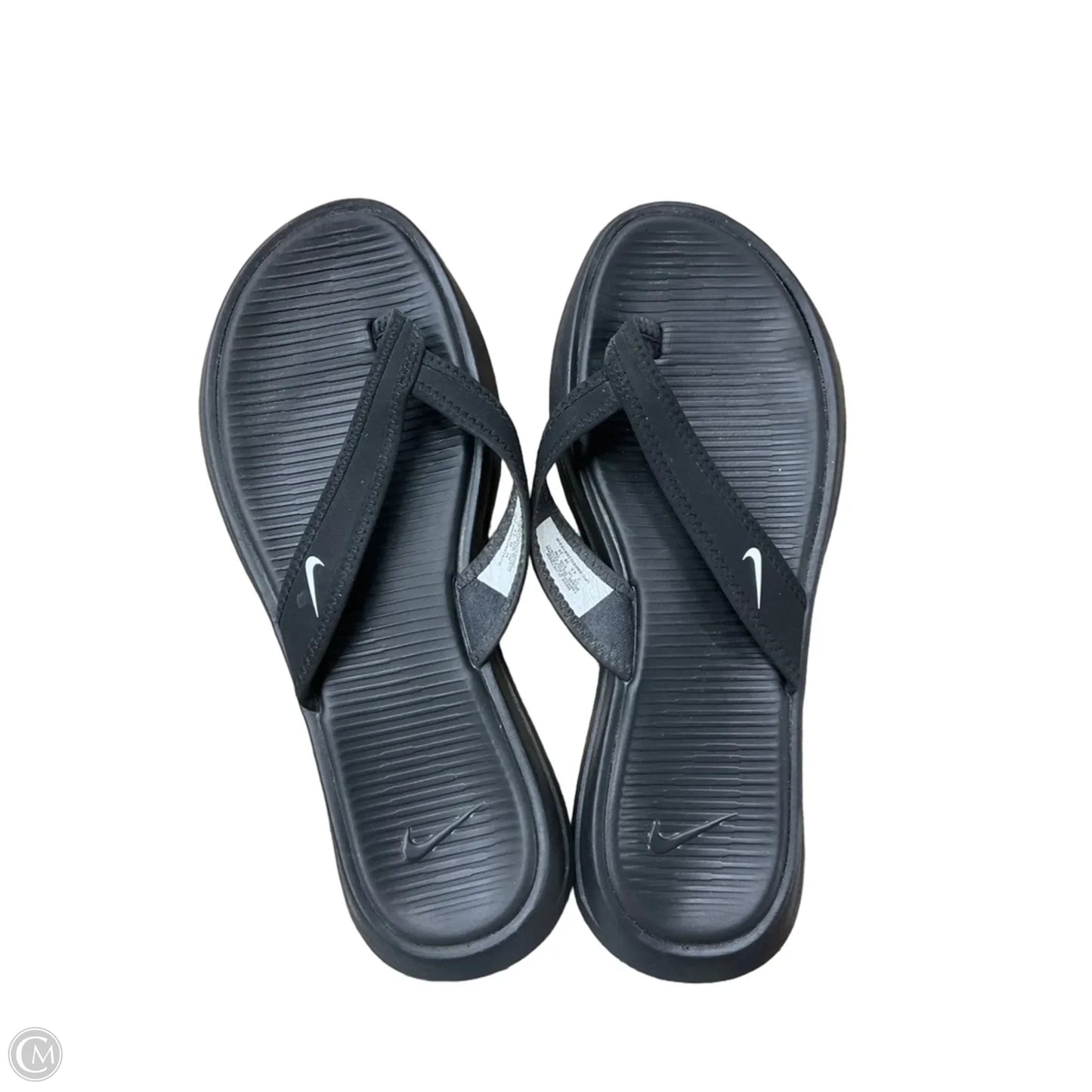 Sandals Flip Flops By Nike In Black, Size: 7