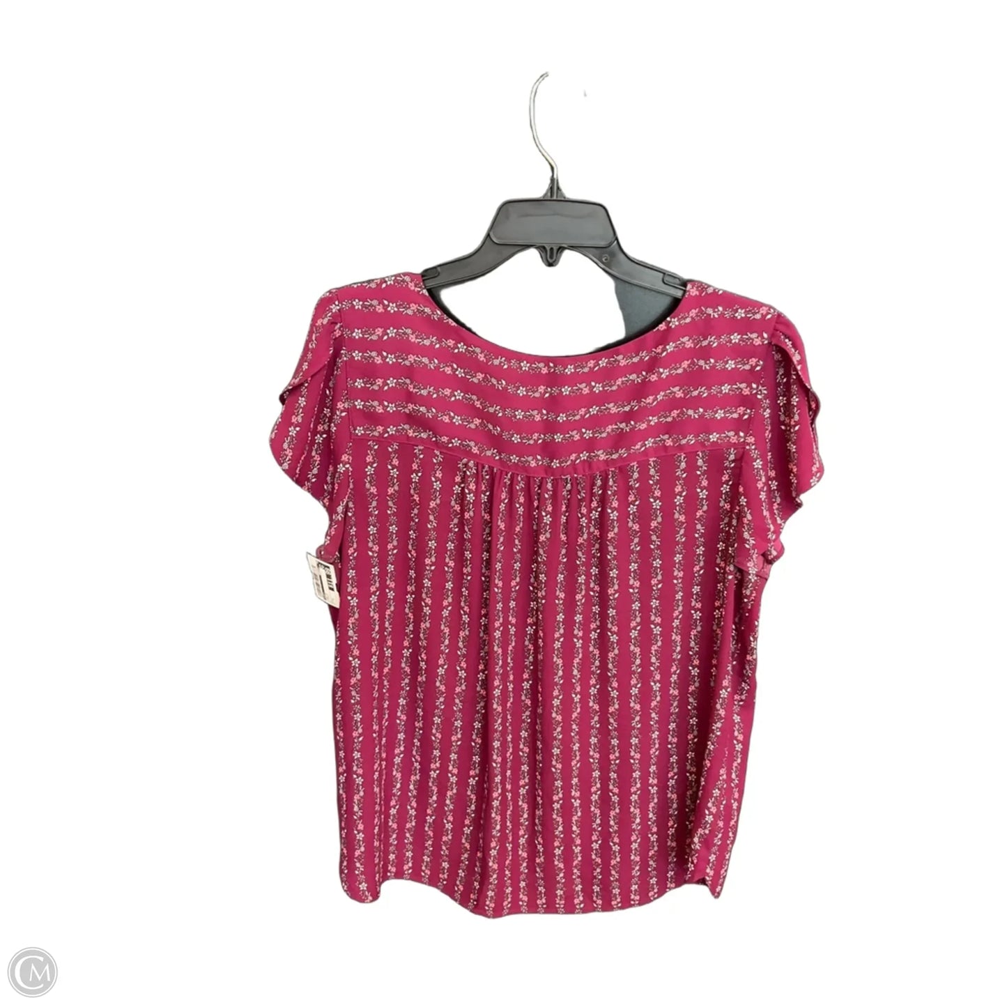Top Short Sleeve By Loft In Purple, Size: L