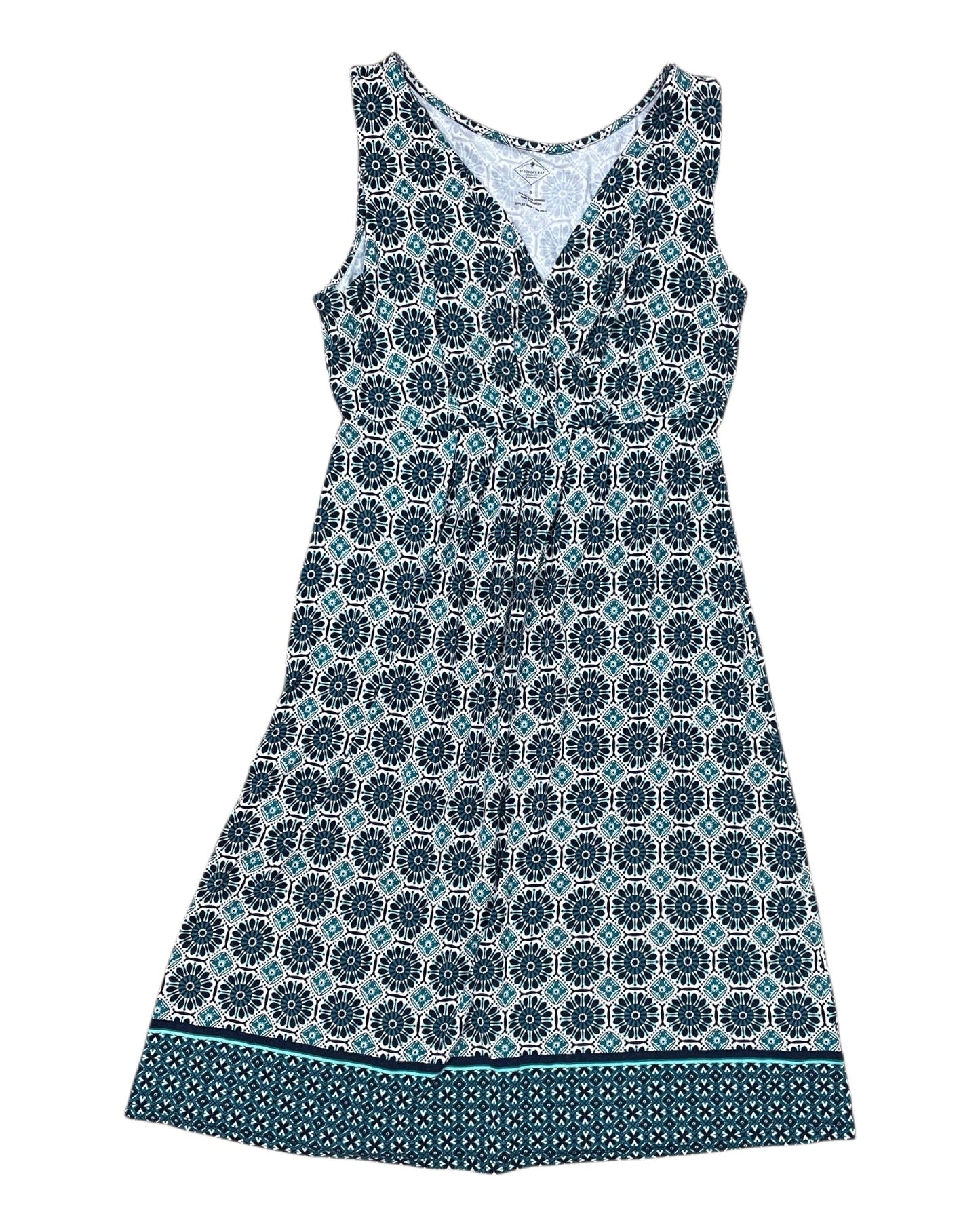 Dress Casual Midi By St Johns Bay In Teal, Size:S