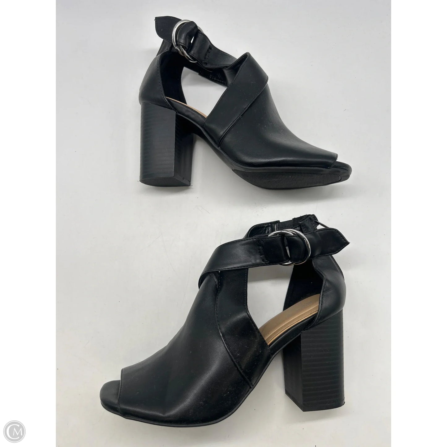 Sandals Heels Block By Apt 9 In Black, Size: 8.5