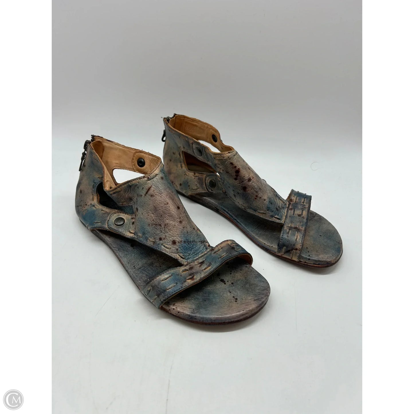 Sandals Flats By Bed Stu In Blue, Size: 9