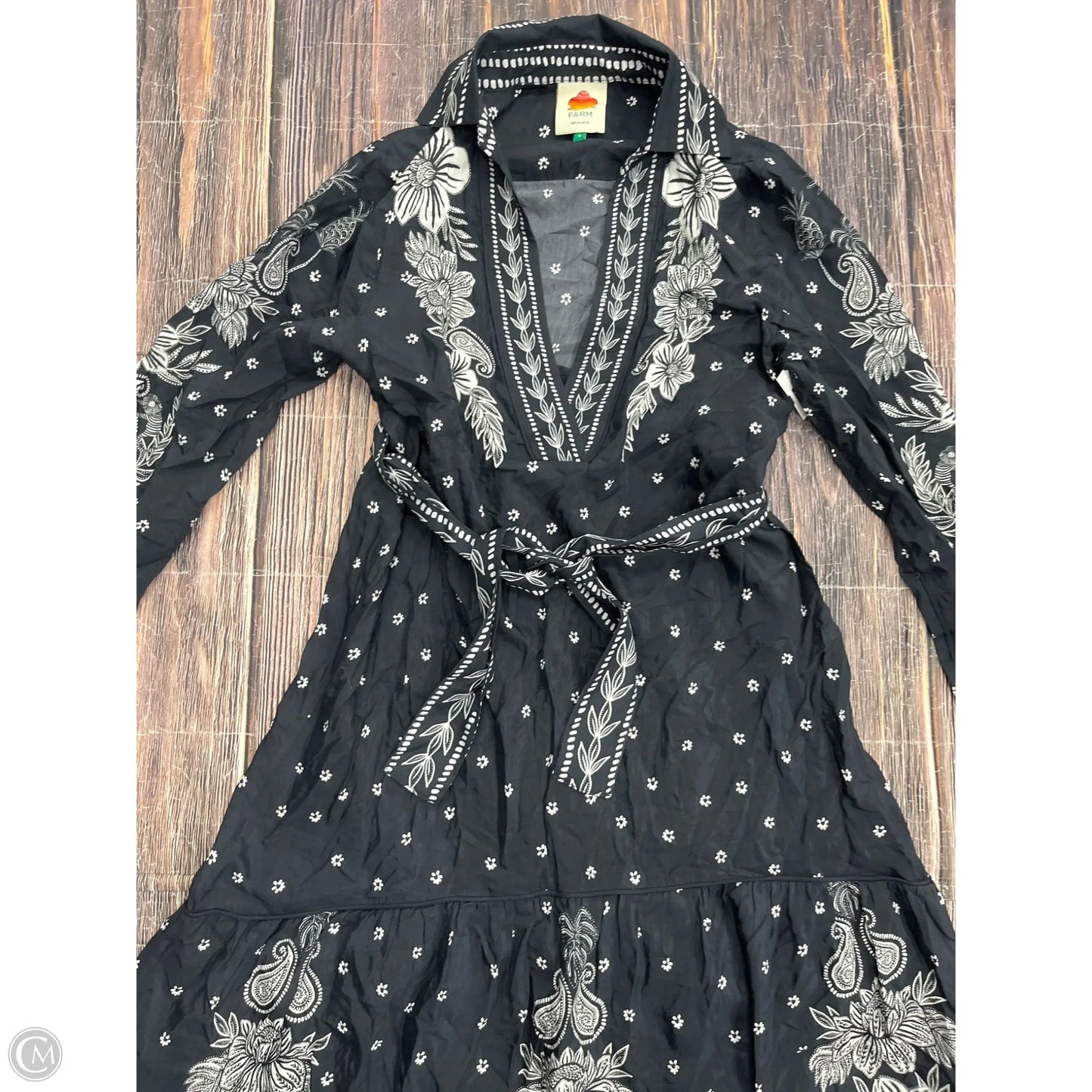 Dress Casual Maxi By Farm Rio In Black, Size: S