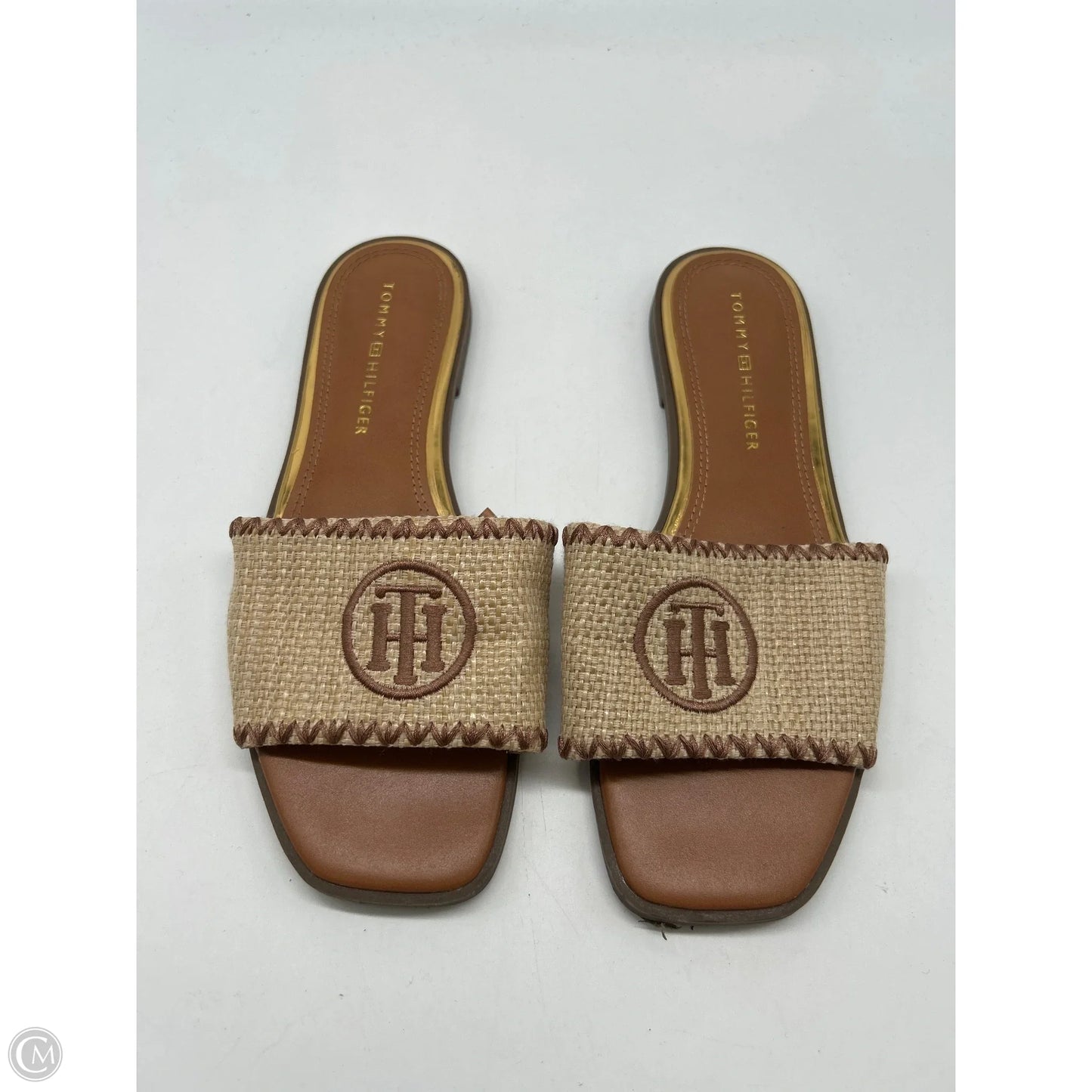 Sandals Flats By Tommy Hilfiger In Beige, Size: 8.5