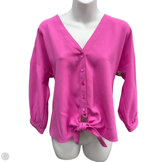 Top Long Sleeve By Trina Turk In Pink, Size: Xs