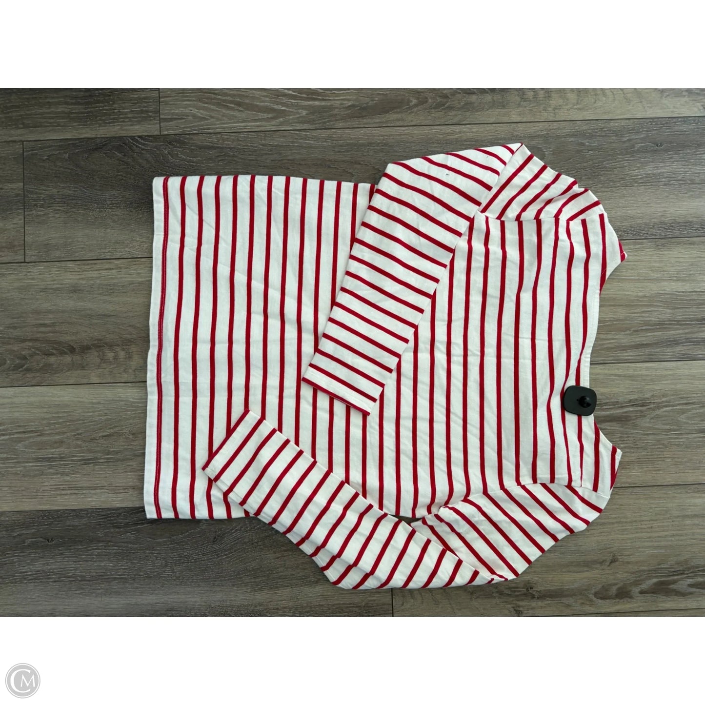 Top Long Sleeve By Talbots In Striped Pattern, Size: L