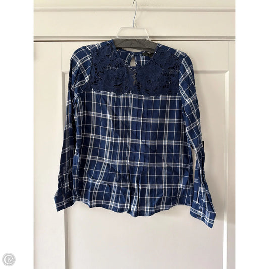 Top Long Sleeve By Simply Vera In Blue, Size: S