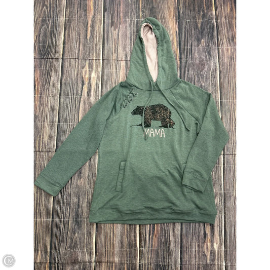 Sweatshirt Hoodie By Maurices In Green, Size: L
