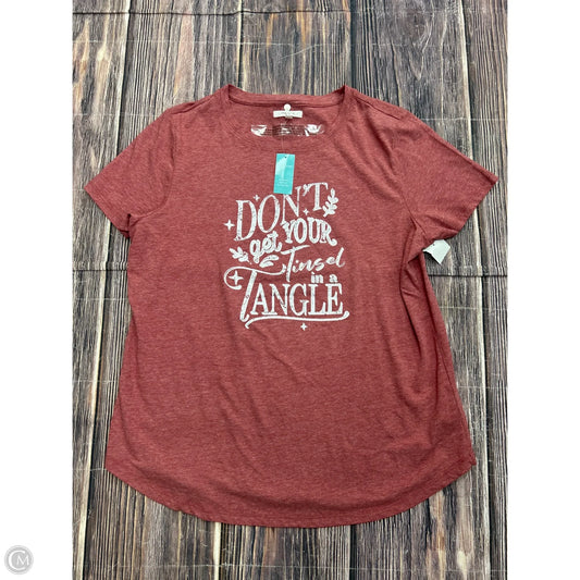 Top Short Sleeve By Maurices In Red, Size: L