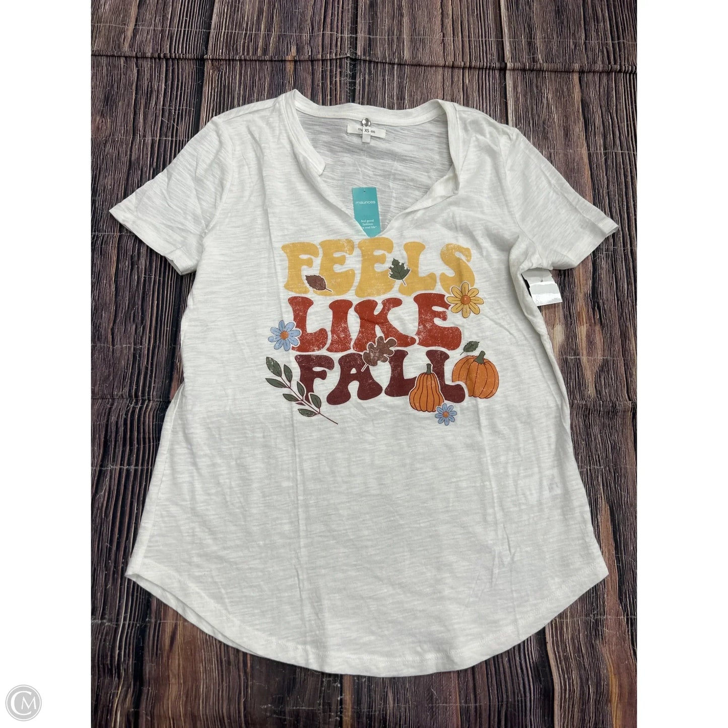 Top Short Sleeve By Maurices In White, Size: Xs