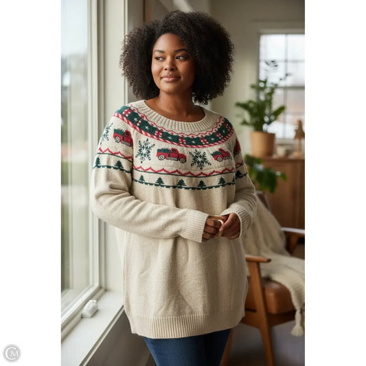 Sweater By Maurices In Tan, Size: 3x