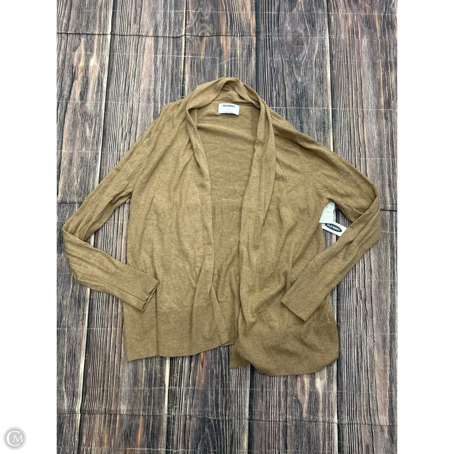Sweater Cardigan By Old Navy In Tan, Size: L