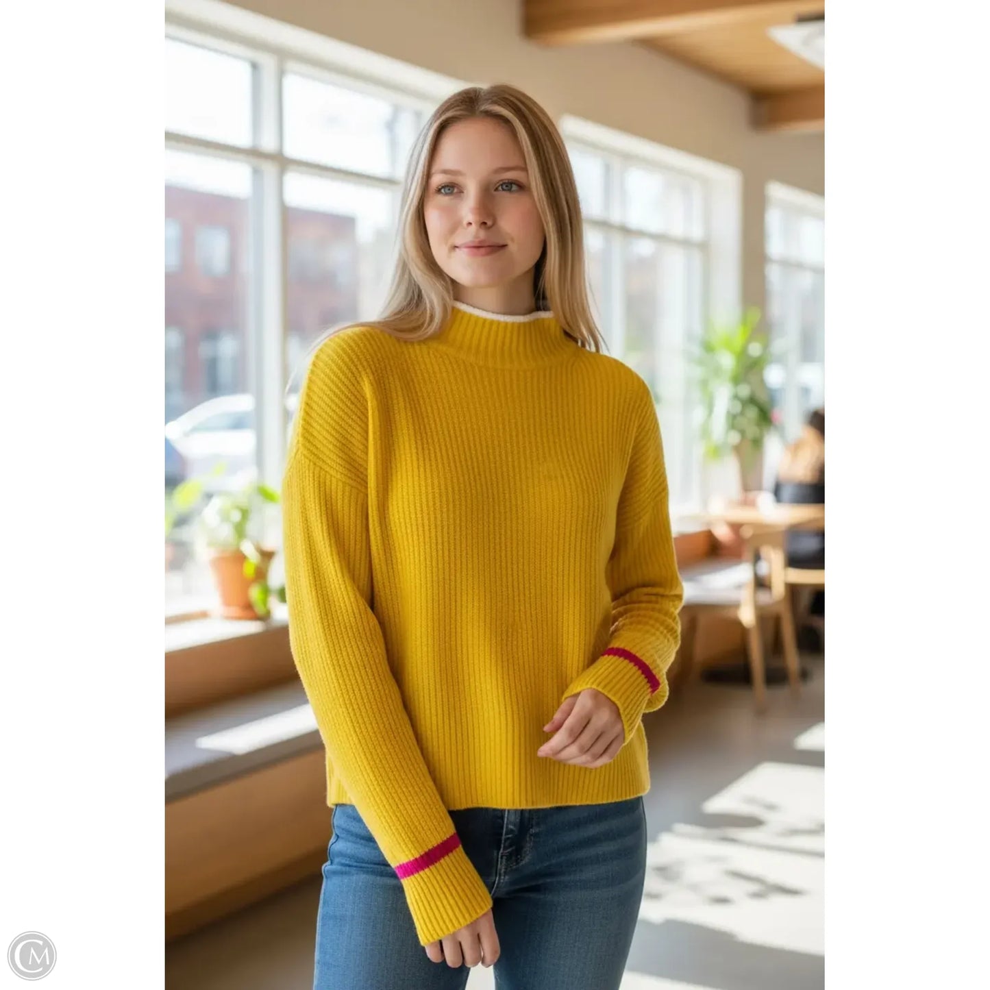 Sweater By Maeve In Yellow, Size: Xs