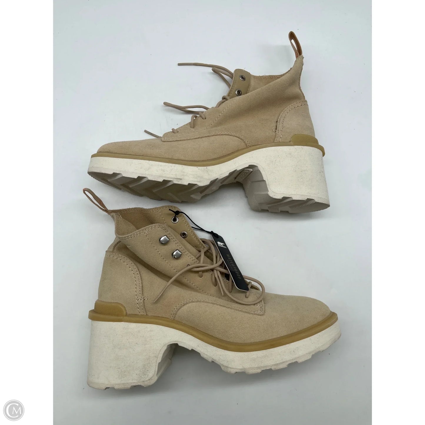 Boots Ankle Heels By Sorel In Tan, Size: 7