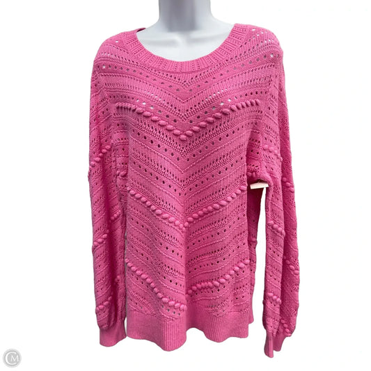 Sweater By Loft In Pink, Size: L