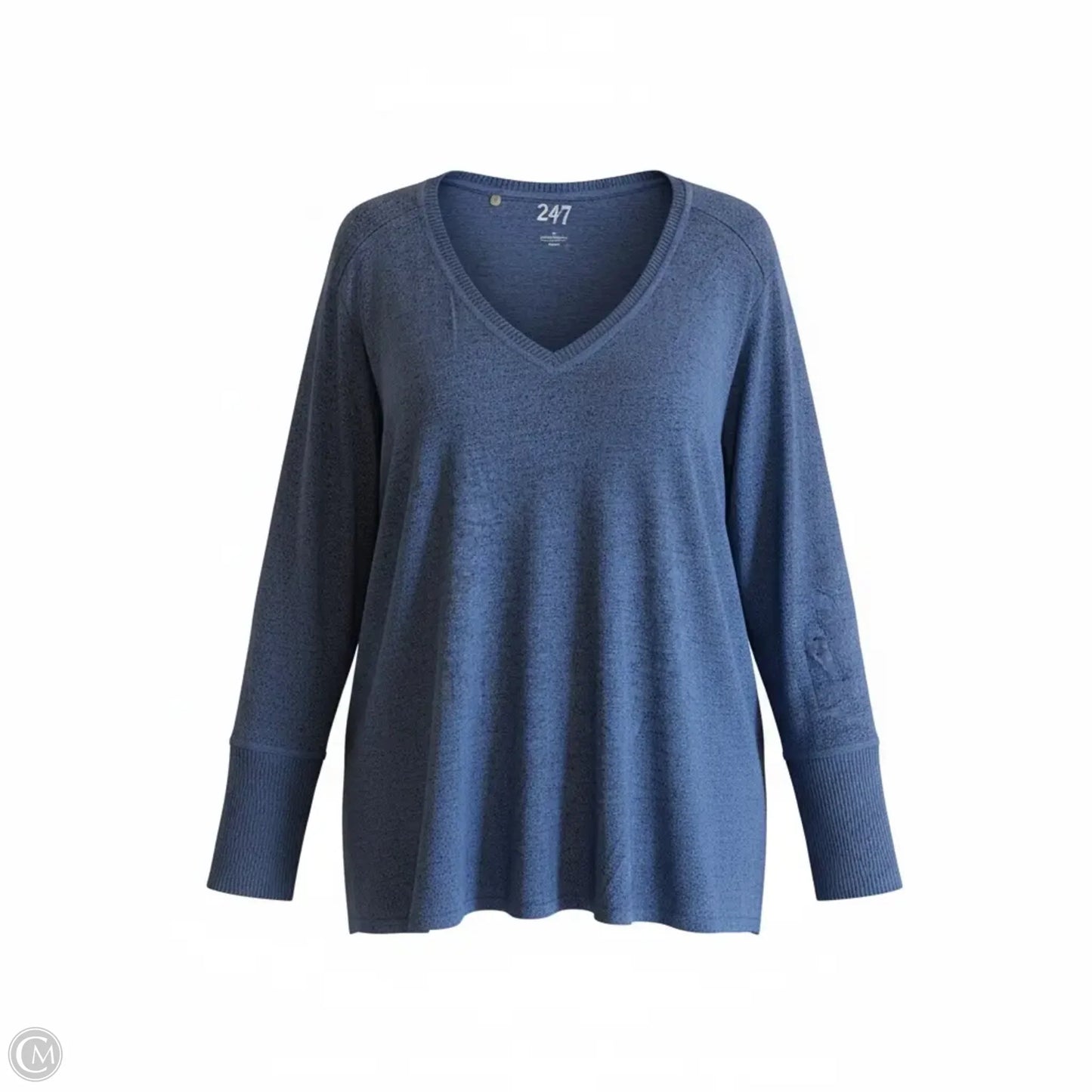 Top Long Sleeve By Maurices In Blue, Size: 4x