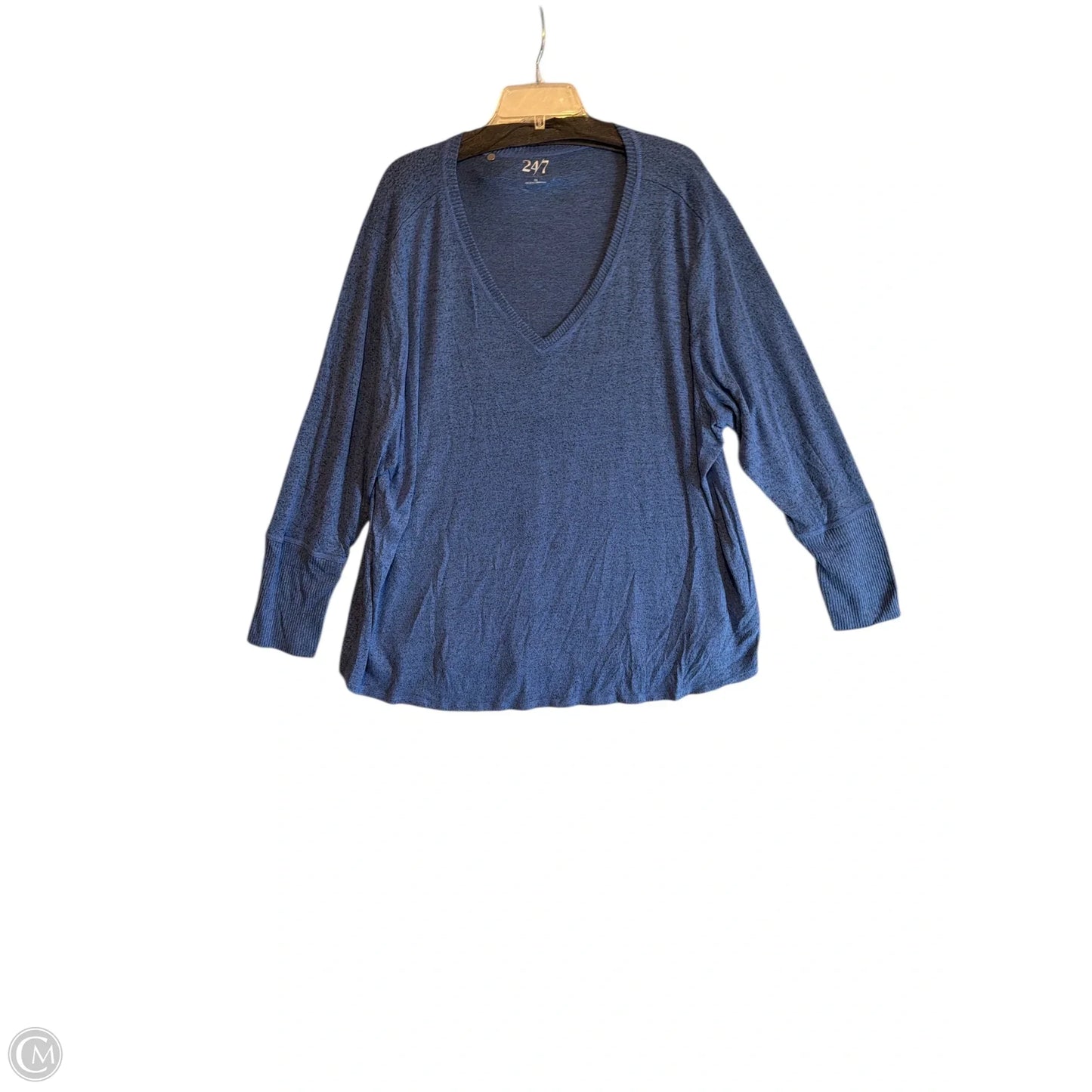 Top Long Sleeve By Maurices In Blue, Size: 4x