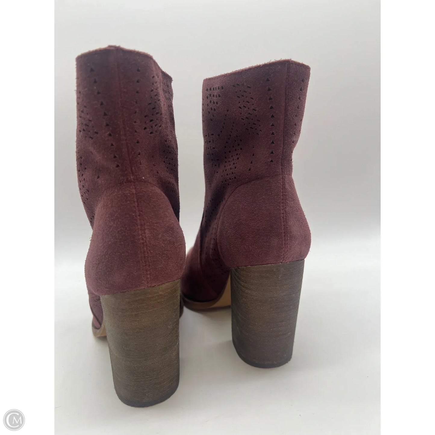 Boots Ankle Heels By Vince Camuto In Maroon, Size: 10