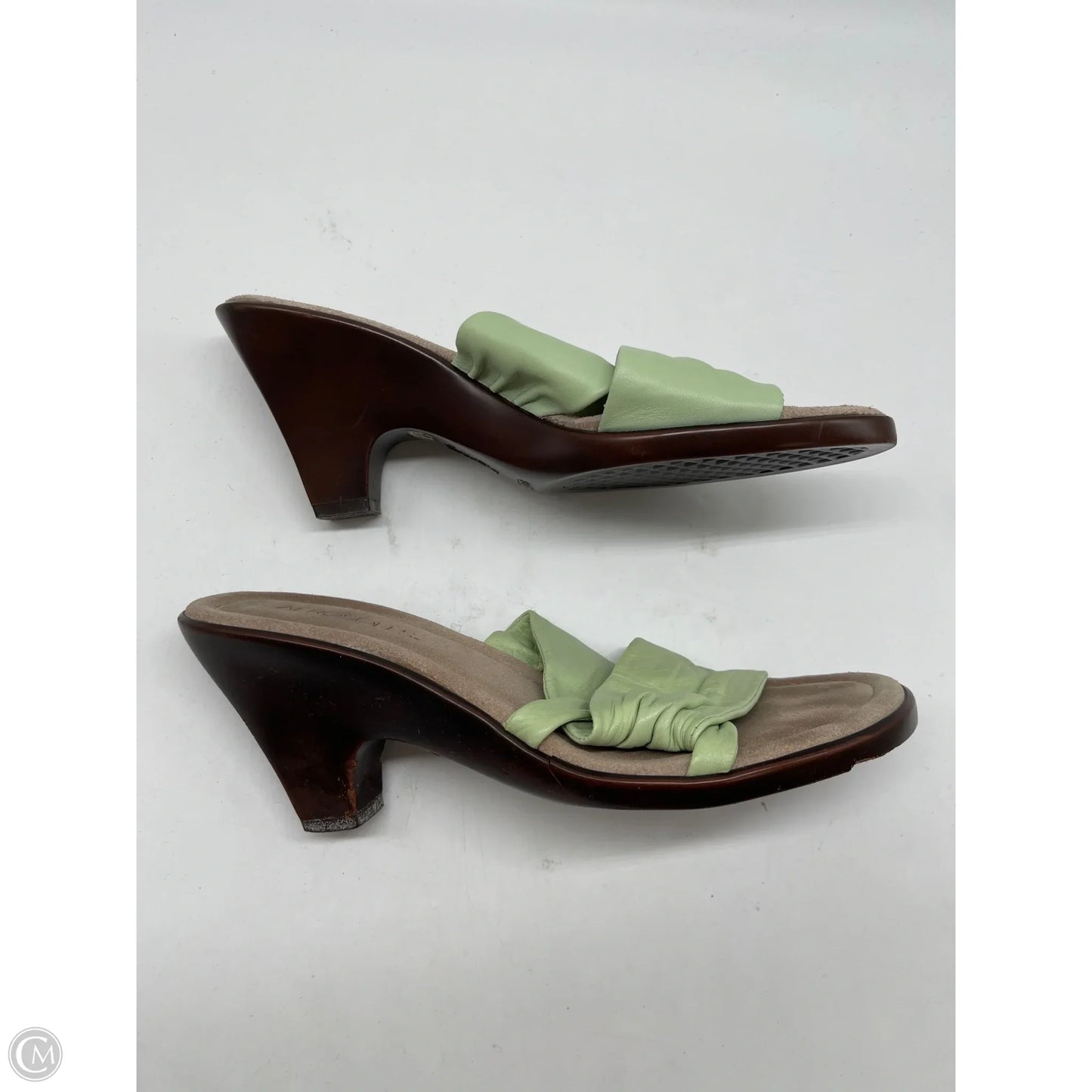 Sandals Heels Block By Aerosoles In Green, Size: 8
