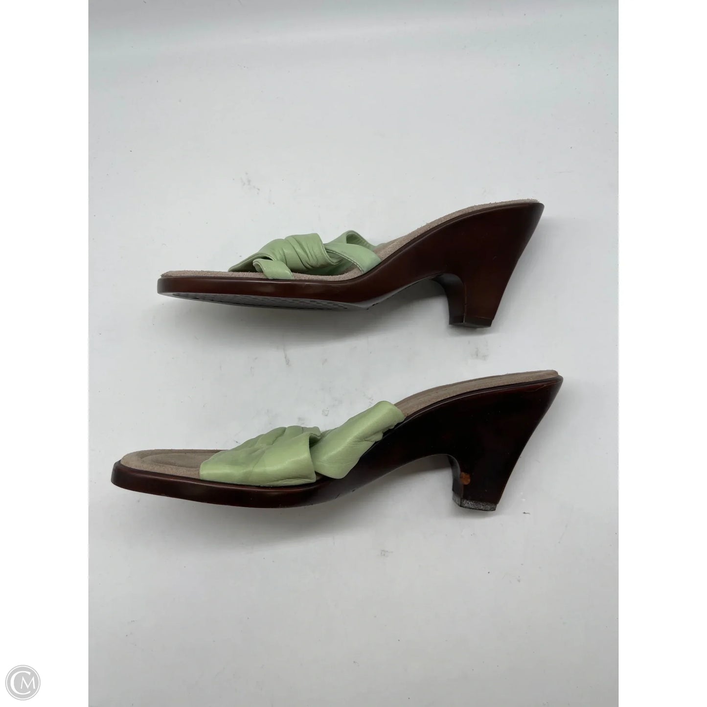 Sandals Heels Block By Aerosoles In Green, Size: 8