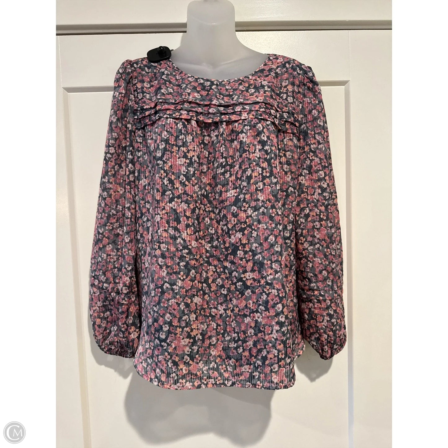 Top Long Sleeve By Loft In Pink, Size: M