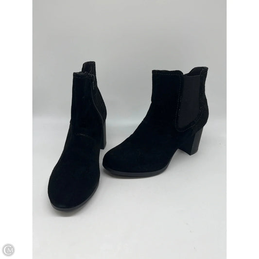 Boots Ankle Heels By Clarks In Black, Size: 8