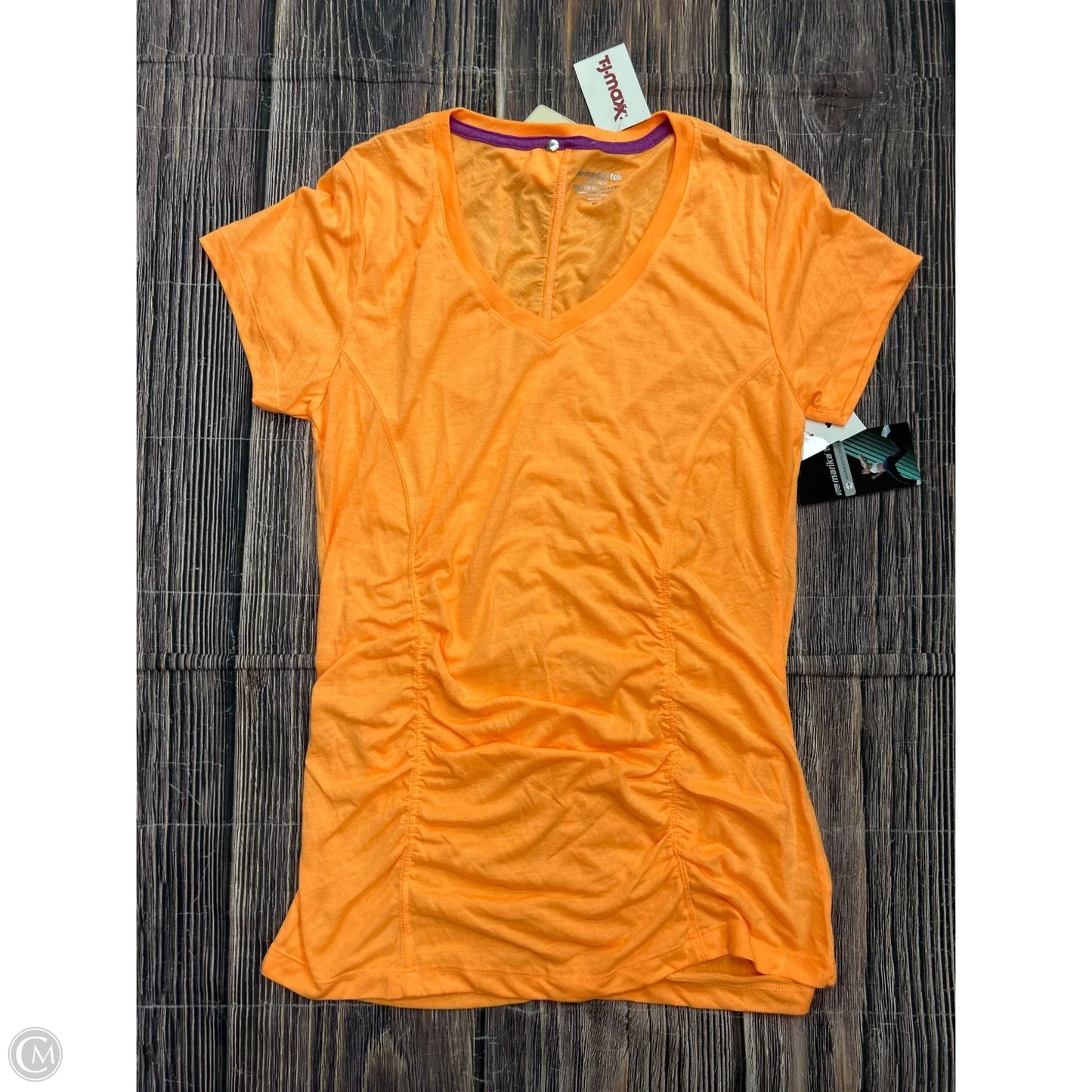 Athletic Top Short Sleeve By Marika Tek In Orange, Size: Xl
