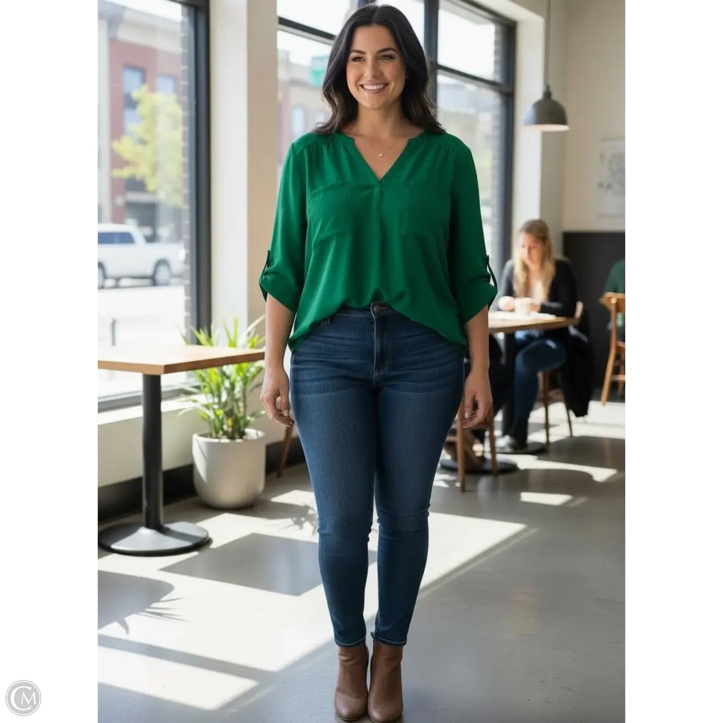 Top 3/4 Sleeve By Torrid In Green, Size: 4x