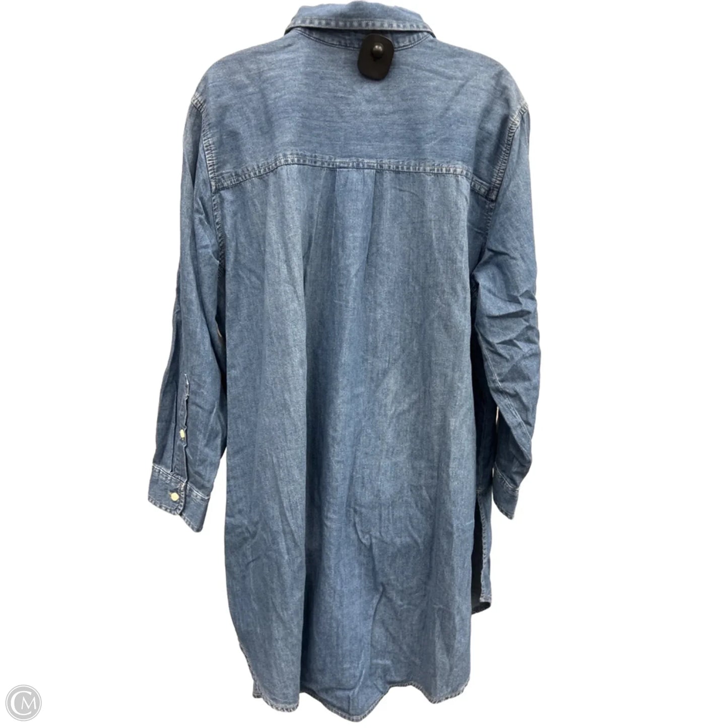 Top Long Sleeve By Levis In Blue Denim, Size: 2x