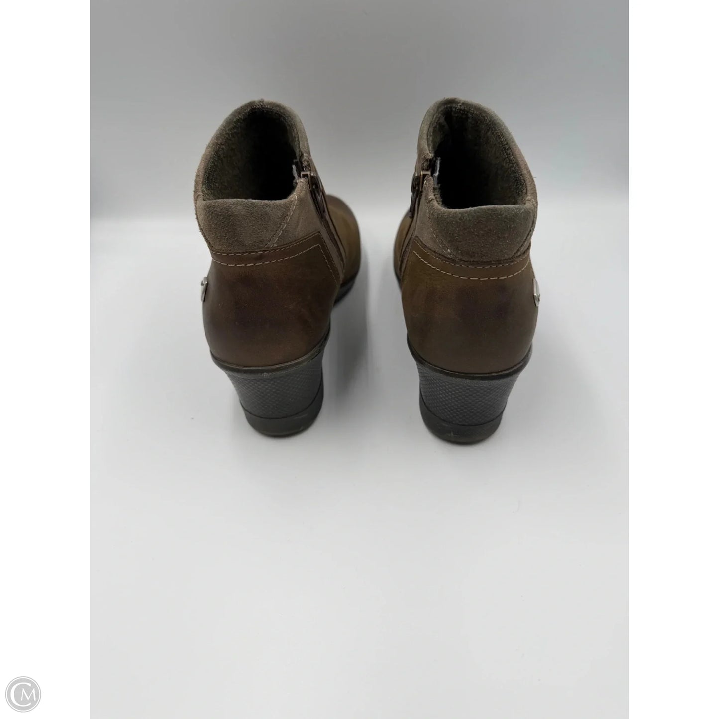 Boots Ankle Heels By Keen In Green, Size: 9