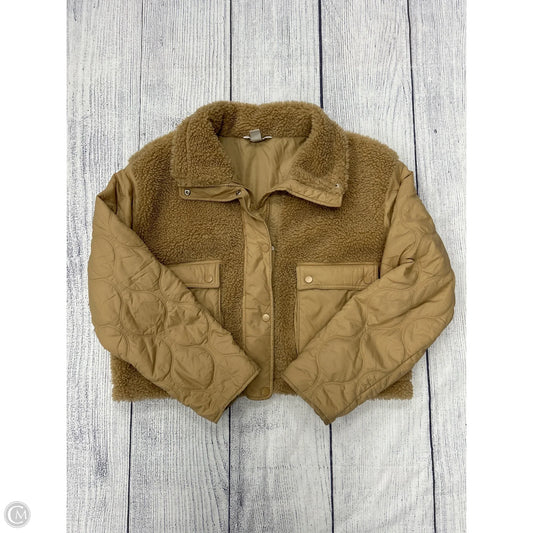 Jacket Faux Fur & Sherpa By Athleta In Tan, Size: M