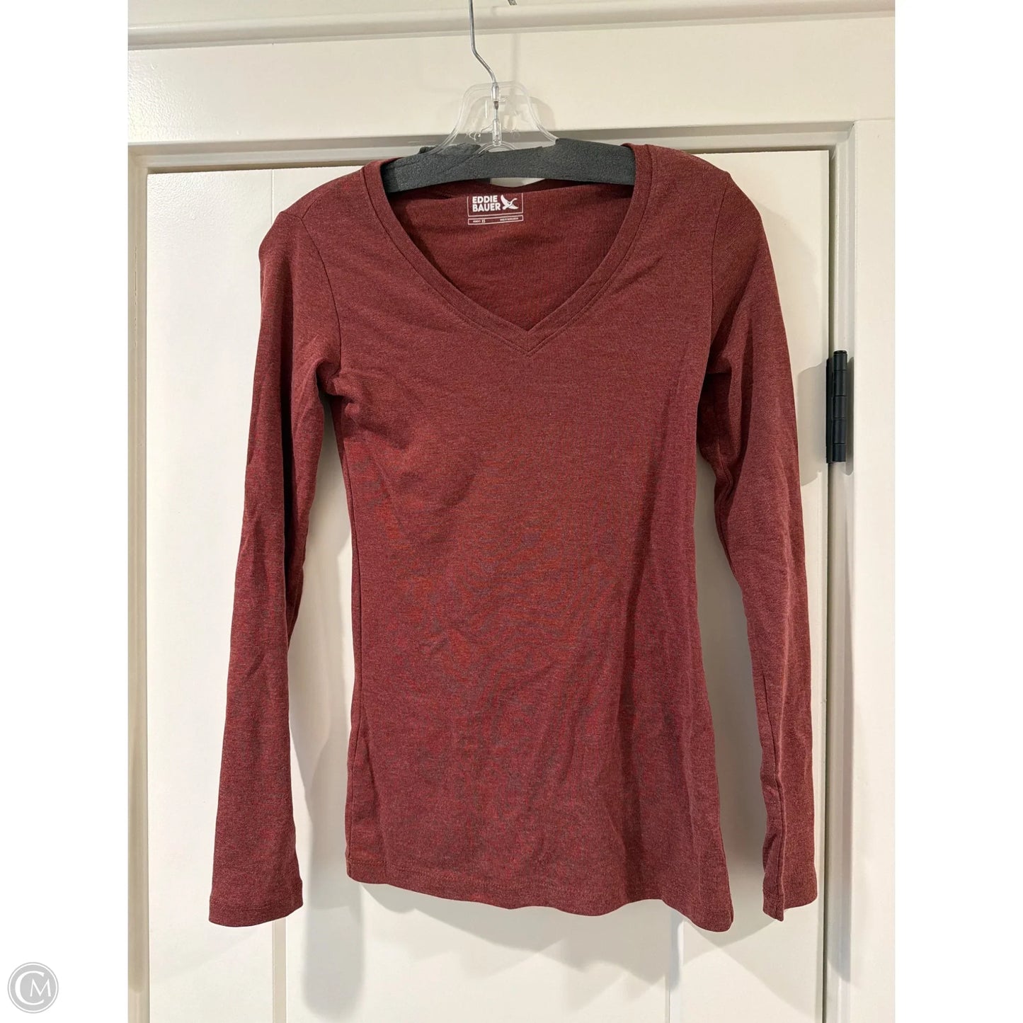 Top Long Sleeve Basic By Eddie Bauer In Red, Size: Xs