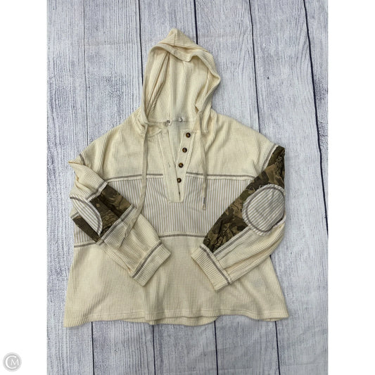 Sweatshirt Hoodie By Pol In Yellow, Size: L